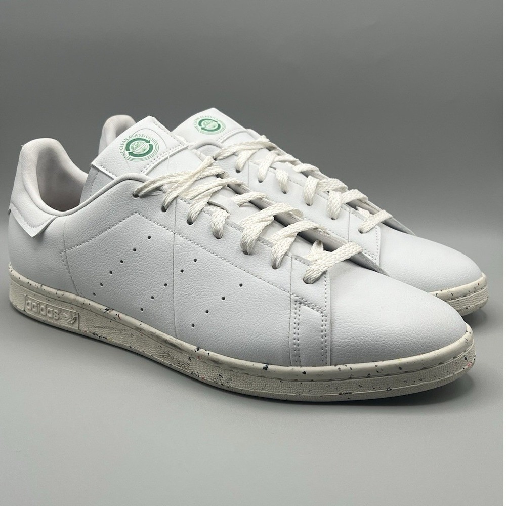 Adidas Stan Smith Vegan Clean Classic White Beige Shoes - Men's Size 14 NEW
